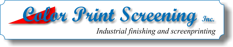 Color Print Screening Inc Industrial finishing and screenprinting