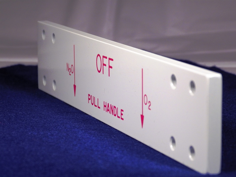 white flat paint with red screen printing